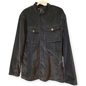 Triple Five Soul Corduroy Like Weathered Black Jacket
